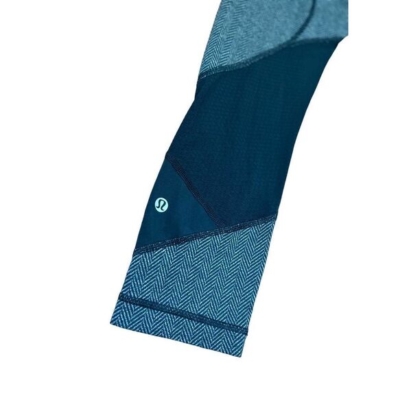 Lululemon Pace Rival Crop Giant Herringbone Heathered Black Size 4 - Picture 4 of 9